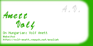 anett volf business card